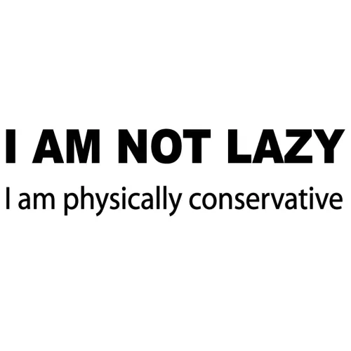 The "I am not lazy" illustration